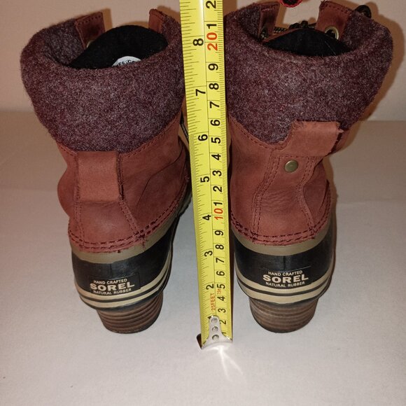 Sorel Maroon Slimpack Waterproof Winter Boots Women’s Size 8 - Picture 14 of 15